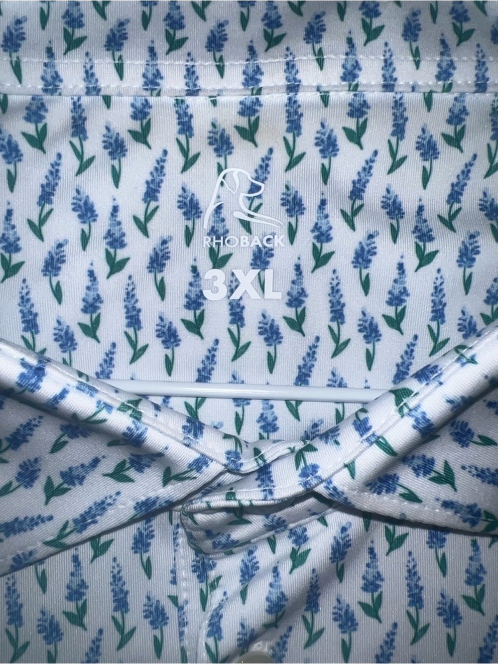 RHOBACK XXXL "Bluebonnets" polo - great condition